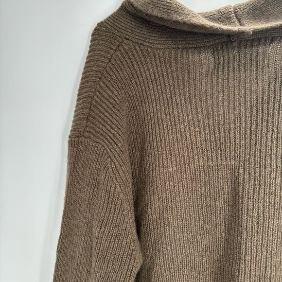 Line of Trade Cardigan Sweater Men's XL Shetland Wool Green/Brown Knit - Picture 7 of 9